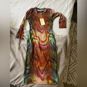 Small -ex small. Fits like size 4. Size 0 in Raquel Allegra Long sleve NWT